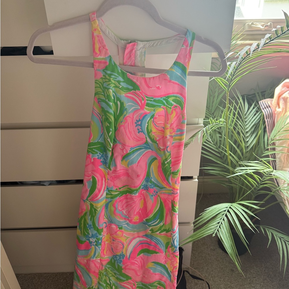 Lilly Pulitzer Pink and Green Floral Dress